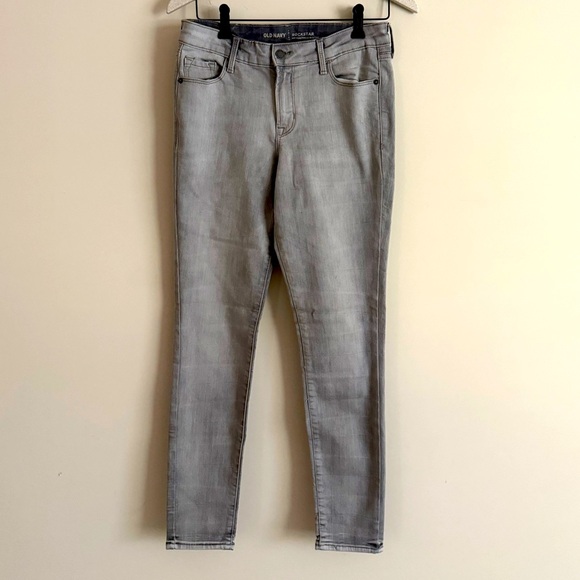 Old Navy Rockstar Mid Rise Denim Jeans Size 8 - Picture 1 of 8